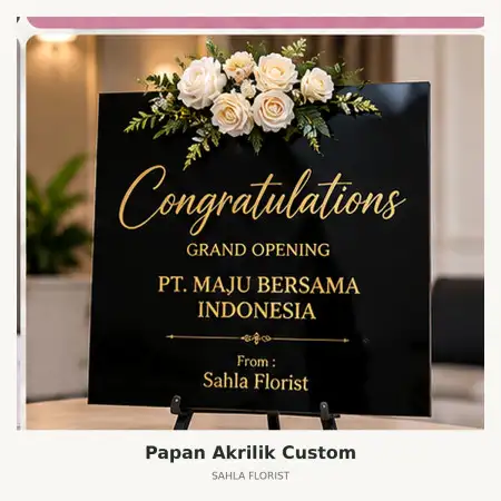 Papan Bunga Akrilik Solok